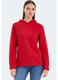 Resim Slazenger Kathy In Kadın Kapüşonlu Kırmızı Sweatshirt Kırmızı 