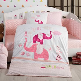Resim Hobby Pretty Pembe Bebek Nevresim Takımı 