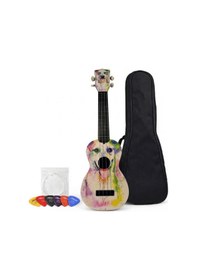 Resim Soprano Ukulele Köpek Desenli 