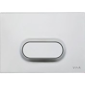 Resim Vitra Loop O 740-1085 Tek Basmalı Kumanda Paneli. Mat Krom 