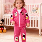 Resim Disney Karikatür Desenli Uzun Kollu Pantolon Kapüşonlu İki Parça Set - Şapka ile, Düz Kesim, Kızlar için Kapüşonlu Beyzbol Ceket ve Sweatpants Kıyafeti, Kış Giyimi | Nefes Alabilen Polyester | Rahat Tarz | Hediye için Mükemmel | Oyun Zamanı için İdeal - Açık Hava Seçeneği, Elde Yıkan, Sonbahar ve Kış için Mükemmel Rahat Kıyafet, İdeal Tatil Hediyesi, Dikişli | Premium Kumaş, Açık Hava Giyimi için Uygun 