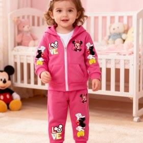 Resim Disney Karikatür Desenli Uzun Kollu Pantolon Kapüşonlu İki Parça Set - Şapka ile, Düz Kesim, Kızlar için Kapüşonlu Beyzbol Ceket ve Sweatpants Kıyafeti, Kış Giyimi | Nefes Alabilen Polyester | Rahat Tarz | Hediye için Mükemmel | Oyun Zamanı için İdeal - Açık Hava Seçeneği, Elde Yıkan, Sonbahar ve Kış için Mükemmel Rahat Kıyafet, İdeal Tatil Hediyesi, Dikişli | Premium Kumaş, Açık Hava Giyimi için Uygun 