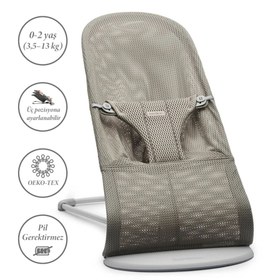 Resim BabyBjörn Bliss Ana Kucağı Mesh Grey Beige 