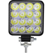 Resim Folinda Mini 16 İğne 48w Kare Araç Led Çalışma Lambası - Otofar, Mühendislik Aydınlatması, 10-35v Dc 