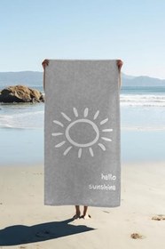 Resim Dijital Baskı Plaj Deniz Havlusu Hello Sunshine Desenli Peştamal HVL0002 