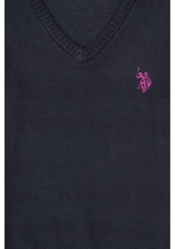 Resim U.S. Polo Assn. Kız Çocuk Lacivert V Yaka Basic Kazak 50316777-VR033 