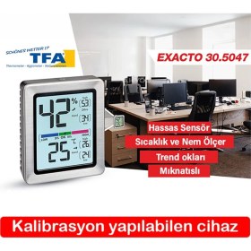 Resim Normadia Çok Fonksiyonlu Ortam Sıcaklık ve Nem Ölçer Kalibrasyon Menülü 