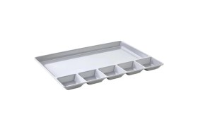 Resim abnturk 4 Adet Kırılmayan Kahvaltı Sunum Tabağı 33X26CM Kahvaltılık 6 Bölme Sağlıklı Malzeme Tabldot Tepsisi 