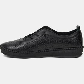 Resim Desa Kadın Siyah Lastik Bağcıklı Deri Spor Ayakkabı 