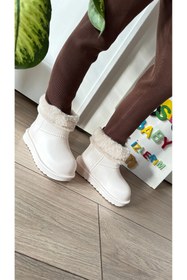 Resim VOSVOSBABYSTORE KREM KÜRKLÜ YAĞMUR BOTU 