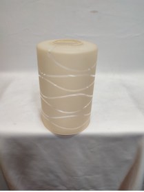 Resim KUĞULU Avize Camı. Silindir, Somon Renkli, Suyolu Desenli, (E.27).çapı:10.00cm-h:15.00cm. 