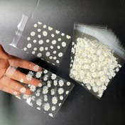 Resim 50/100 Sevimli Papatya Desenli OPP Kendinden Yapışkanlı Torbalar Ambalaj ile - Beyaz Çiçek Baskılı Küçük Hediye Paketleme Çantası - Partiler, Festival ve Promosyonlar için Uygun - Cadılar Bayramı, Noel ve Daha Fazlası 