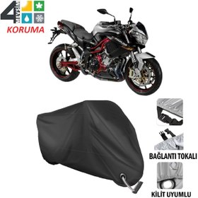 Resim Benelli Tnt Titanium Motosiklet Brandası ( Kilit Uyumlu - Siyah 
