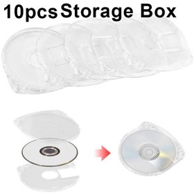 Resim PSP1000, PSP2000 ve PSP3000 ile uyumlu 10 Adet UMD Kılıf Seti, UMD Diskleri için Şeffaf Koruyucu Kapaklar. 