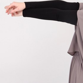 Resim manolyaşal islamic hijab Likralı Kaymayan Kurtarıcı 1 Çift Tesettür Kolluk Siyah 