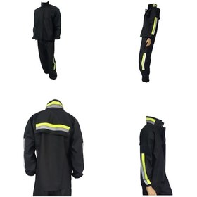 Resim Motosiklet Yağmurluk Alt-üst Siyah Xl Beden 