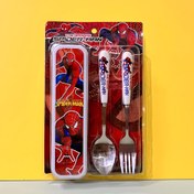 Resim Marvel Spider-Man Paslanmaz Çelik Çatal ve Kaşık Seti | Mini Taşınabilir Yeniden Kullanılabilir Mutfak Eşyaları, Ev ve Dış Mekan Okul, Kamp Ekipmanı, Mükemmel Noel veya Doğum Günü Hediyesi 