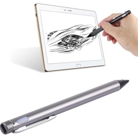 Resim Sunsky 2.3 mm Süper Metal Nib Kapasitif Dokunmatik Ekran Stylus Kalem Gri (Yurt Dışından) 