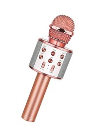 Resim Usba+tf Sd Kart+3.5mm Aux Girişli Bluetooth Karaoke Mikrofonu Pembe 