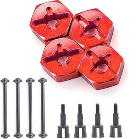 Resim Geekyou 1/18 A959-a979 İçin Alüminyum Rc Araç Yükseltme Seti - Kırmızı Aks Ve Bağlantı Parçaları 