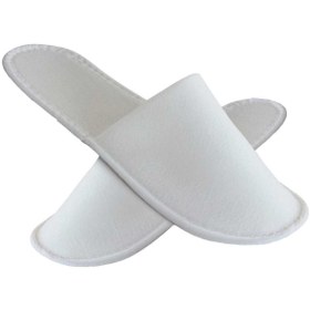 Resim PRİVATE 100 Çift Çift Katlı Havlu Beyaz Otel Terliği Tek Kullanımlık Kullan At 