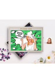Resim Bk Gift Kişiye Özel Kadın Kolay Yetişmiyor Karikatürlü 1000 Parça Profesyonel Puzzle-6 