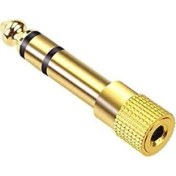 Resim Hadron HD-4528 Kulaklık Mikrofon Çevirici Gold Jak 6, 3 mm Erkek To 3, 5 mm Dişi 