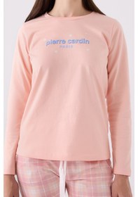 Resim Pierre Cardin 8917 Uzun Kol Kadın Pijama Takımı Somon 