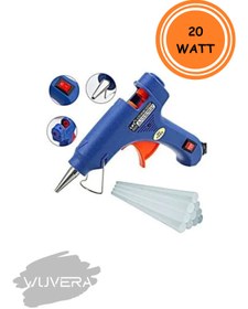 Resim WUVERA 20W Sıcak Silikon Tabancası Çekme Eritme Tabanca & Şeffaf Mum Yapıştırıcı Hızlı ve Güçlü 