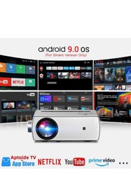 Resim BYINTEK K18 Full HD 1920x1080 LED Akıllı Android WIFI LCD Video Ev Sineması Projektörü 4K 1080P 