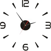 Resim Kendin Yap Duvar Saati 40CM Küçük Siyah Modern Basit Avrupa Tarzı Sessiz Akrilik Çerçevesiz Kendin Yap 3D Duvar Saati (Yurt Dışından) 