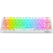 Resim Redragon K617CT-RGB Fizz Şeffaf Kompakt 61 Tuşlu Türkçe Q Oyuncu Klavyesi 