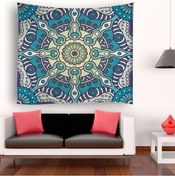 Resim Hangfox Mandala Desenli Dekoratif Duvar Örtüsü - 130x150cm, Oturma Odası/yatak Odası Dekoru, G Modeli 