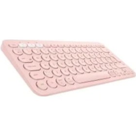 Resim Büro Ev Ofis Cihazları İçin Pembe Kablosuz Bluetooth Bağlantı Klavye 