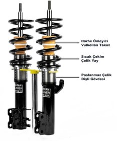 Resim Başaran Coilover Opel Corsa D Uyumlu Coilover Ayarlı Amortisör 10 Cm 