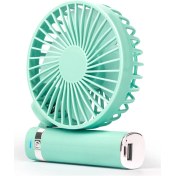 Resim Neevoyu Usb Şarj Edilebilir El Fanı - 3 Hızlı, Katlanabilir, Sessiz Çalışma - Dışarıda, Ofiste Kullanıma Uygun Batteri Dahil Değil - Nane Yeşili 