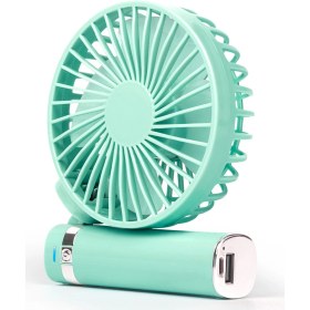 Resim Neevoyu Usb Şarj Edilebilir El Fanı - 3 Hızlı, Katlanabilir, Sessiz Çalışma - Dışarıda, Ofiste Kullanıma Uygun Batteri Dahil Değil - Nane Yeşili 