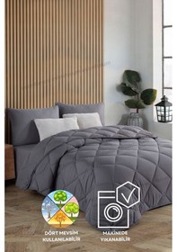 Resim Formeya Antrasit Gri Soft Kışlık Yorgan Tek Kişilik 155X215 