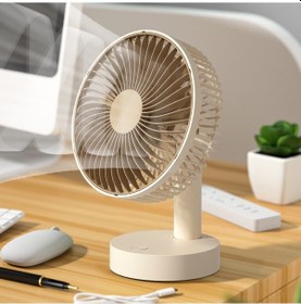 Resim Mini Usb Masa Vantilatörü 5w Güç 4 Hız Taşınabilir Pa 1800mah Pil, 
