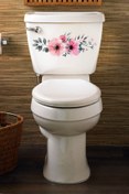 Resim Tilki Dünyası Renkli Çiçekler Klozet Kapağı ve Banyo Sticker 