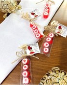 Resim Kırmızı Kalp Düğün, Nişan, Kına, Doğum Günü Şekeri 50 Adet 