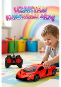 Resim Uzaktan Kumandalı 1:12 Ölçekli 4 Fonksiyon Işıklı Usb Şarjlı 10-15km/h 2.4ghz Oyuncak Spor Araba Kırmızı 