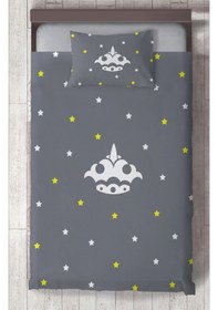 Resim Mekta Home Bebek Ve Çocuk Odası Taç Desenli Yatak Örtüsü Renkli 