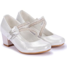 Resim Kiko Kids Kiko 750 Günlük Kız Çocuk Topuk Babet Ayakkabı 4 CM Sedef 