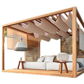 Resim Bamena Wood Repal Ahşap Şezlong 