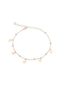 Resim Brezza Lusso Jewelry Yıldız Figürlü Sallantılı Gümüş Kadın Ayak Halhal Rose 