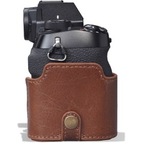 Resim MegaGear Fujifilm X-s10 Tek Dip Hakiki Deri Fotoğraf Makinesi Kılıfı 
