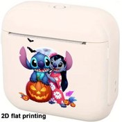 Resim Honeybeeshop Disney Stitch Mini Termal Yazıcı - Taşınabilir Kablosuz Usb Şarjlı Beyaz Beyaz 