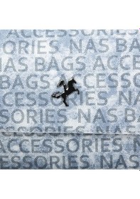 Resim Nas Bag Çapraz Çanta Kot Beyaz Yazılı Beyaz 