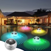 Resim 1 adet Güneş Enerjili LED Havuz Işıkları, Otomatik Renk Değiştiren Su Geçirmez Yüzen Işıklar Havuzlar, Çeşmeler, Bahçeler ve Dış Mekan Dekorasyonu için, Otomatik Açma/Kapama ve Dayanıklı Plastik Tasarım ile Enerji Verimli, Bahçe Gece Lambası | Renkli Aydınlatma, Güneş Işıkları Açık Hava Su Geçirmez 